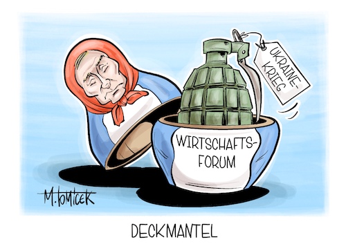 Cartoon: Deckmantel (medium) by Mirco Tomicek tagged ukraine,krieg,wladimir,putin,st,petersburger,wirtschaft,wirtschaftsforum,forum,russland,kreml,karikatur,cartoon,pressekarikatur,mirco,tomicek,ukraine,krieg,wladimir,putin,st,petersburger,wirtschaft,wirtschaftsforum,forum,russland,kreml,karikatur,cartoon,pressekarikatur,mirco,tomicek