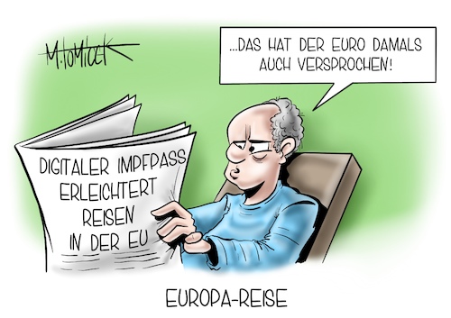 Cartoon: Europa-Reise (medium) by Mirco Tomicek tagged eu,kommission,elektronische,plattform,überprüfung,impfzertifikat,impfzertifikate,impfbescheinigung,digitaler,impfpass,impfausweis,digital,impfung,geimpft,geimpfte,reise,reisen,urlaub,sommer,urlauber,euro,cartoon,karikatur,pressekarikatur,mirco,tomicek,eu,kommission,elektronische,plattform,überprüfung,impfzertifikat,impfzertifikate,impfbescheinigung,digitaler,impfpass,impfausweis,digital,impfung,geimpft,geimpfte,reise,reisen,urlaub,sommer,urlauber,euro,cartoon,karikatur,pressekarikatur,mirco,tomicek