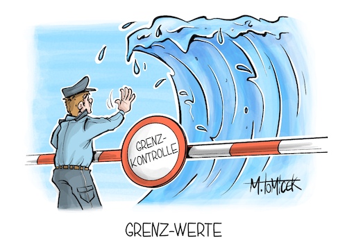 Cartoon: Grenz-Werte (medium) by Mirco Tomicek tagged grenzen,grenze,grenzkontrolle,kontrollen,deutschland,migration,asylpolitik,migrationspolitik,hochwasser,starkregen,regen,wasser,niederschlag,cartoon,karikatur,pressekarikatur,mirco,tomicek,grenzen,grenze,grenzkontrolle,kontrollen,deutschland,migration,asylpolitik,migrationspolitik,hochwasser,starkregen,regen,wasser,niederschlag,cartoon,karikatur,pressekarikatur,mirco,tomicek