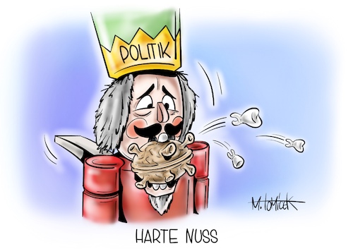 Cartoon: Harte Nuss (medium) by Mirco Tomicek tagged bundestag,parlament,gesetz,gesetzentwurf,infektionsschutzgesetz,infektion,schutzgesetz,ampel,parteien,ampelkoalition,koalition,corona,pandemie,inzidenz,inzidenzwert,3g,2g,weihnachten,weihnachtsmarkt,poiltik,nussknacker,beschränkungen,cartoon,karikatur,pressekarikatur,mirco,tomicek,bundestag,parlament,gesetz,gesetzentwurf,infektionsschutzgesetz,infektion,schutzgesetz,ampel,parteien,ampelkoalition,koalition,corona,pandemie,inzidenz,inzidenzwert,3g,2g,weihnachten,weihnachtsmarkt,poiltik,nussknacker,beschränkungen,cartoon,karikatur,pressekarikatur,mirco,tomicek