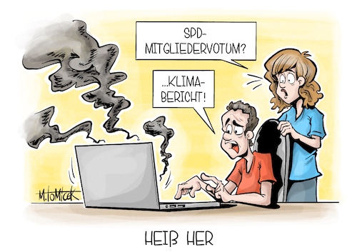 Heiß her