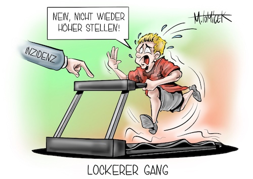 Cartoon: Lockerer Gang (medium) by Mirco Tomicek tagged inzidenz,inzidenzwert,wert,corona,infektionen,infektionszahlen,delta,deltavariante,variante,virus,viren,ansteckung,impfkampagne,impfstrategie,impftempo,impfungen,lockerungen,maßnahmen,lockerung,laufband,sport,cartoon,karikatur,pressekarikatur,mirco,tomicek,inzidenz,inzidenzwert,wert,corona,infektionen,infektionszahlen,delta,deltavariante,variante,virus,viren,ansteckung,impfkampagne,impfstrategie,impftempo,impfungen,lockerungen,maßnahmen,lockerung,laufband,sport,cartoon,karikatur,pressekarikatur,mirco,tomicek