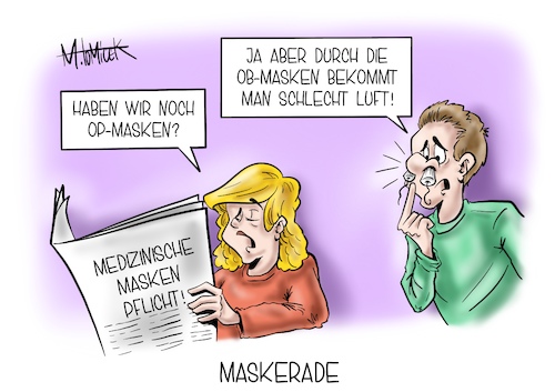 Cartoon: Maskerade (medium) by Mirco Tomicek tagged masken,maskenpflicht,ffp2,op,ob,kn95,maskiert,mund,nasen,bedeckung,medizinisch,einkaufen,handel,geschäfte,bus,bahn,öpnv,corona,covid19,virus,lockdown,shutdown,verlängerung,verschärfung,maßnahmen,maßnahme,merkel,bund,länder,homeoffice,heimarbeit,arbeit,zuhause,homeschooling,schule,distanzunterricht,unterricht,cartoon,karikatur,pressekarikatur,mirco,tomicek,masken,maskenpflicht,ffp2,op,ob,kn95,maskiert,mund,nasen,bedeckung,medizinisch,einkaufen,handel,geschäfte,bus,bahn,öpnv,corona,covid19,virus,lockdown,shutdown,verlängerung,verschärfung,maßnahmen,maßnahme,merkel,bund,länder,homeoffice,heimarbeit,arbeit,zuhause,homeschooling,schule,distanzunterricht,unterricht,cartoon,karikatur,pressekarikatur,mirco,tomicek