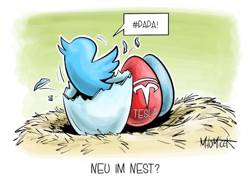 Cartoon: Neu im Nest? (medium) by Mirco Tomicek tagged elon,musk,übernahme,twitter,übernahmeversuch,versuch,aktien,börse,aktie,abkaufen,verkaufen,tesla,chef,kaufen,kurznachrichtendienst,ostern,ostereier,osterfest,osterferien,eier,ei,eiersuche,osterkorb,cartoon,karikatur,pressekarikatur,mirco,tomicek,elon,musk,übernahme,twitter,übernahmeversuch,versuch,aktien,börse,aktie,abkaufen,verkaufen,tesla,chef,kaufen,kurznachrichtendienst,ostern,ostereier,osterfest,osterferien,eier,ei,eiersuche,osterkorb,cartoon,karikatur,pressekarikatur,mirco,tomicek