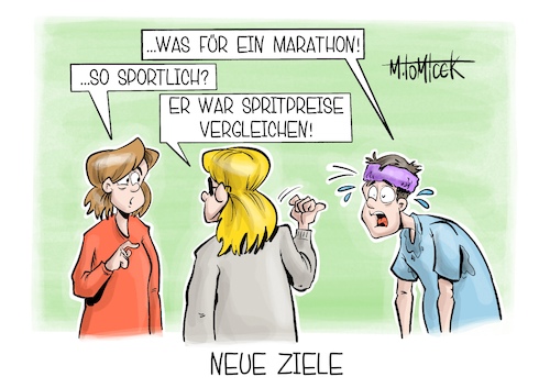 Cartoon: Neue Ziele (medium) by Mirco Tomicek tagged berlin,berliner,halbmarathon,marathon,laufen,joggen,sport,sportlich,fitness,spritpreise,benzin,diesel,tanken,tankstelle,tankstellen,benzinpreise,ölpreise,geld,vergleichen,karikatur,cartoon,pressekarikatur,mirco,tomicek,berlin,berliner,halbmarathon,marathon,laufen,joggen,sport,sportlich,fitness,spritpreise,benzin,diesel,tanken,tankstelle,tankstellen,benzinpreise,ölpreise,geld,vergleichen,karikatur,cartoon,pressekarikatur,mirco,tomicek