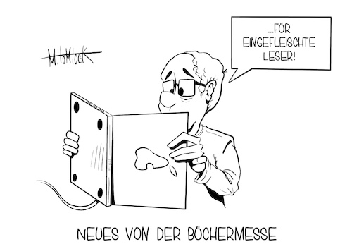 Cartoon: Neues von der Büchermesse (medium) by Mirco Tomicek tagged frankfurt,frankfurter,buchmesse,büchermesse,virtuell,digital,lesen,buch,bücher,literatur,internet,online,messe,messen,digitalisierung,leser,buchwurm,cartoon,pressekarikatur,karikatur,mirco,tomicek,frankfurt,frankfurter,buchmesse,büchermesse,virtuell,digital,lesen,buch,bücher,literatur,internet,online,messe,messen,digitalisierung,leser,buchwurm,cartoon,pressekarikatur,karikatur,mirco,tomicek