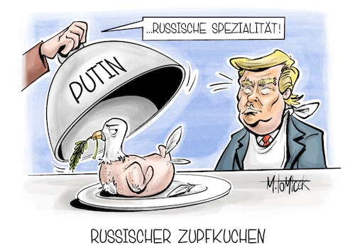 Cartoon: Russischer Zupfkuchen (medium) by Mirco Tomicek tagged usa,amerika,russland,donald,trump,wladimir,putin,telefonat,telefon,gespräch,friedensgespräch,friedensverhandlungen,frieden,waffenruhe,ukraine,krieg,waffen,raketen,russischer,zupfkuchen,karikatur,pressekarikatur,cartoon,mirco,tomicek,usa,amerika,russland,donald,trump,wladimir,putin,telefonat,telefon,gespräch,friedensgespräch,friedensverhandlungen,frieden,waffenruhe,ukraine,krieg,waffen,raketen,russischer,zupfkuchen,karikatur,pressekarikatur,cartoon,mirco,tomicek