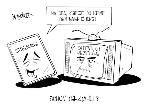 Cartoon: Schon GEZ-ahlt? (medium) by Mirco Tomicek tagged rundfunkbeitrag,beitrag,gescheitert,erhöhung,erhöhungen,rundfunk,rundfunkerhöhung,rundfunkbeitrags,sachsen,anhalt,koalition,gesetzentwurf,ministerpräsident,reiner,haseloff,beitragserhöhung,ard,zdf,öffentlich,rechtliche,öffentliche,sender,streaming,abo,dienste,radio,fernseher,fernsehen,tv,tablet,cartoon,karikatur,pressekarikatur,mirco,tomicek,rundfunkbeitrag,beitrag,gescheitert,erhöhung,erhöhungen,rundfunk,rundfunkerhöhung,rundfunkbeitrags,sachsen,anhalt,koalition,gesetzentwurf,ministerpräsident,reiner,haseloff,beitragserhöhung,ard,zdf,öffentlich,rechtliche,öffentliche,sender,streaming,abo,dienste,radio,fernseher,fernsehen,tv,tablet,cartoon,karikatur,pressekarikatur,mirco,tomicek