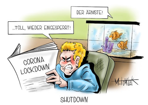 Cartoon: Shutdown (medium) by Mirco Tomicek tagged lockdown,shutdown,down,lock,homeoffice,eingesperrt,angela,merkel,corona,gipfel,covid19,ministerpräsidenten,kanzlerin,viren,virus,teilshutdown,pandemie,maßnahmen,tiere,bekämpfung,presse,karikatur,pressekarikatur,cartoon,mirco,tomiceklockdown,tomicek,lockdown,shutdown,down,lock,homeoffice,eingesperrt,angela,merkel,corona,gipfel,covid19,ministerpräsidenten,kanzlerin,viren,virus,teilshutdown,pandemie,maßnahmen,tiere,bekämpfung,presse,karikatur,pressekarikatur,cartoon,mirco,tomiceklockdown,tomicek