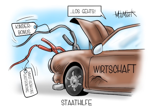 Cartoon: Staathilfe (medium) by Mirco Tomicek tagged wirtschaft,kinderbonus,kinder,bonus,familie,familien,mwst,mehrwertsteuer,steuer,senkung,senkungen,gastro,gastronomie,restaurants,essen,unternehmen,armen,ärmere,union,spd,cdu,csu,hilfspaket,hilf,paket,corona,covid19,virus,lockdown,shutdown,pandemie,staat,geld,koalition,koalitionspartner,zuschüsse,spitzentreffen,treffen,koalitionsausschuss,armin,laschet,merkel,karikatur,pressekarikatur,mirco,tomicek,cartoon,wirtschaft,kinderbonus,kinder,bonus,familie,familien,mwst,mehrwertsteuer,steuer,senkung,senkungen,gastro,gastronomie,restaurants,essen,unternehmen,armen,ärmere,union,spd,cdu,csu,hilfspaket,hilf,paket,corona,covid19,virus,lockdown,shutdown,pandemie,staat,geld,koalition,koalitionspartner,zuschüsse,spitzentreffen,treffen,koalitionsausschuss,armin,laschet,merkel,karikatur,pressekarikatur,mirco,tomicek,cartoon