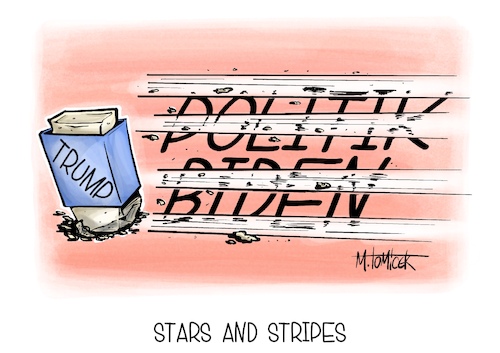 Cartoon: Stars And Stripes (medium) by Mirco Tomicek tagged donald,trump,joe,biden,us,präsident,präsidentschaft,amerika,usa,kandidat,gesetze,gesetz,amt,amtseinführung,stars,and,stripes,uncle,sam,karikatur,pressekarikatur,cartoon,mirco,tomicek,donald,trump,joe,biden,us,präsident,präsidentschaft,amerika,usa,kandidat,gesetze,gesetz,amt,amtseinführung,stars,and,stripes,uncle,sam,karikatur,pressekarikatur,cartoon,mirco,tomicek