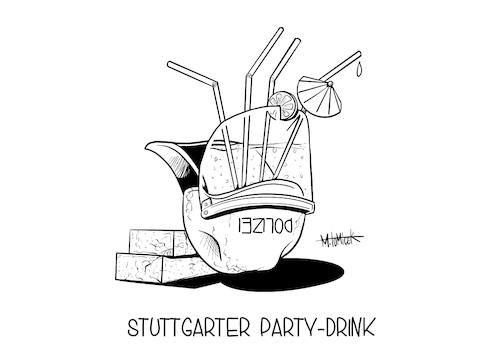 Cartoon: Stuttgarter Party-Drink (medium) by Mirco Tomicek tagged stuttgart,stuttgarter,krawalle,randale,clubs,kneipen,partyszene,party,szene,ausschreitungen,unruhe,gewalt,polizei,polizeibeamten,übergriffe,gewaltbereit,corona,covid19,2020,karikatur,cartoon,mirco,tomicek,stuttgart,stuttgarter,krawalle,randale,clubs,kneipen,partyszene,party,szene,ausschreitungen,unruhe,gewalt,polizei,polizeibeamten,übergriffe,gewaltbereit,corona,covid19,2020,karikatur,cartoon,mirco,tomicek