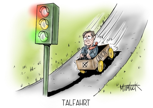 Cartoon: Talfahrt (medium) by Mirco Tomicek tagged union,armin,laschet,cdu,csu,umfrage,umfragewerte,werte,umfragen,abgerutscht,rutscht,ab,tief,talfahrt,fdp,spd,grüne,attackiert,attacke,bundestagswahlkampf,bundestagswahl,wahl,wahlen,wahlkampf,kampf,stimmen,stimme,wähler,ampel,bündnis,karikatur,pressekarikatur,cartoon,mirco,tomicek,union,armin,laschet,cdu,csu,umfrage,umfragewerte,werte,umfragen,abgerutscht,rutscht,ab,tief,talfahrt,fdp,spd,grüne,attackiert,attacke,bundestagswahlkampf,bundestagswahl,wahl,wahlen,wahlkampf,kampf,stimmen,stimme,wähler,ampel,bündnis,karikatur,pressekarikatur,cartoon,mirco,tomicek