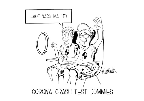 Cartoon: Test Urlauber (medium) by Mirco Tomicek tagged urlaub,reise,reisen,urlauber,ferien,2020,mallorca,spanien,malle,test,reisewarnung,reisewarnungen,flugzeug,flug,crash,dummies,hotel,corona,covid19,virus,sicherheit,schutz,karikatur,mirco,tomicek,cartoon,urlaub,reise,reisen,urlauber,ferien,2020,mallorca,spanien,malle,test,reisewarnung,reisewarnungen,flugzeug,flug,crash,dummies,hotel,corona,covid19,virus,sicherheit,schutz,karikatur,mirco,tomicek,cartoon