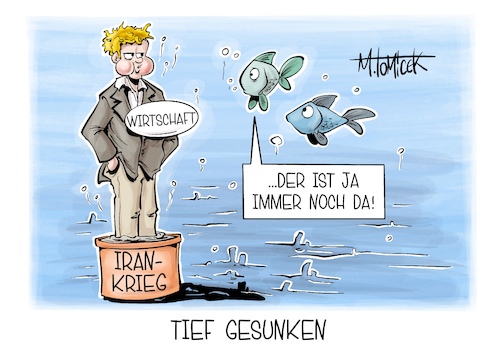 Cartoon: Tief gesunken (medium) by Mirco Tomicek tagged konjunkturprognose,wirtschaft,wirtschaftswachstum,prognose,wirtschaftsweisen,iran,krieg,usa,öl,preise,ölpreise,gas,energiepreise,karikatur,cartoon,pressekarikatur,mirco,tomicek,konjunkturprognose,wirtschaft,wirtschaftswachstum,prognose,wirtschaftsweisen,iran,krieg,usa,öl,preise,ölpreise,gas,energiepreise,karikatur,cartoon,pressekarikatur,mirco,tomicek