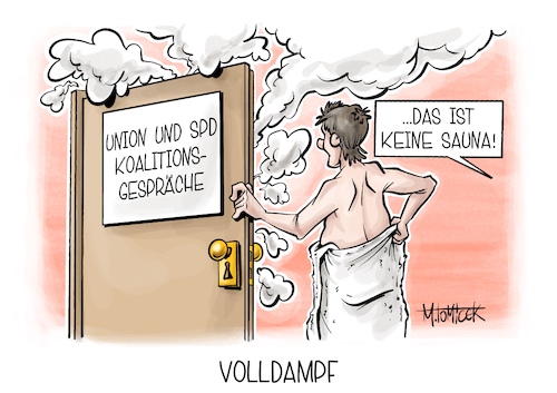 Cartoon: Volldampf (medium) by Mirco Tomicek tagged bundestagswahl,wahl,neuwahl,neuwahlen,wahlen,ergebnisse,union,cdu,csu,spd,spitze,friedrich,merz,olaf,scholz,koalition,koalitionsgespräch,koalitionsgespräche,gespräch,treffen,sauna,dampf,karikatur,pressekarikatur,cartoon,mirco,tomicek,bundestagswahl,wahl,neuwahl,neuwahlen,wahlen,ergebnisse,union,cdu,csu,spd,spitze,friedrich,merz,olaf,scholz,koalition,koalitionsgespräch,koalitionsgespräche,gespräch,treffen,sauna,dampf,karikatur,pressekarikatur,cartoon,mirco,tomicek