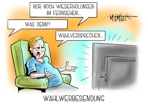 Cartoon: Wahlwerbesendung (medium) by Mirco Tomicek tagged tv,triell,wahlkampf,wahl,bundestagswahl,bundestagswahlkampf,fernsehen,fernseh,wahlversprechen,wähler,wählerfang,2021,sendung,annalena,baerbock,olaf,scholz,armin,laschet,cdu,csu,union,grüne,spd,umfrage,umfragewerte,cartoon,karikatur,pressekarikatur,mirco,tomicek,tv,triell,wahlkampf,wahl,bundestagswahl,bundestagswahlkampf,fernsehen,fernseh,wahlversprechen,wähler,wählerfang,2021,sendung,annalena,baerbock,olaf,scholz,armin,laschet,cdu,csu,union,grüne,spd,umfrage,umfragewerte,cartoon,karikatur,pressekarikatur,mirco,tomicek