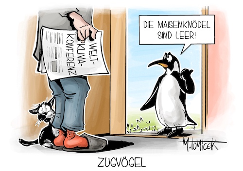 Cartoon: Zugvögel (medium) by Mirco Tomicek tagged weltklima,weltklimakonferenz,klima,un,klimakonferenz,dubai,cop28,cop,klimaschutz,schnee,eis,pinguin,winter,wintereinbruch,cartoon,karikatur,pressekarikatur,mirco,tomicek,weltklima,weltklimakonferenz,klima,un,klimakonferenz,dubai,cop28,cop,klimaschutz,schnee,eis,pinguin,winter,wintereinbruch,cartoon,karikatur,pressekarikatur,mirco,tomicek