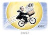 Cartoon: Pak-E.T. (small) by Mirco Tomicek tagged finanzpaket,finanzen,paket,union,spd,grüne,einigung,einigen,csu,cdu,friedrich,merz,schuldenbremse,schulden,bremse,bundestag,wirtschaft,aufrüstung,verteidugung,sondervermögen,et,karikatur,pressekarikatur,cartoon,mirco,tomicek