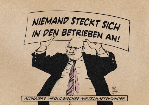 Cartoon: Altmaiers Elefant (medium) by Guido Kuehn tagged altmaier,wirtschaft,lockdown,betriebe,altmaier,wirtschaft,lockdown,betriebe