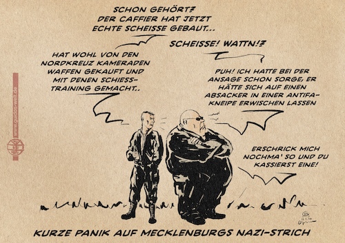 Cartoon: Einzelfalltraining (medium) by Guido Kuehn tagged caffier,mecklenburg,nordkreuz,caffier,mecklenburg,nordkreuz