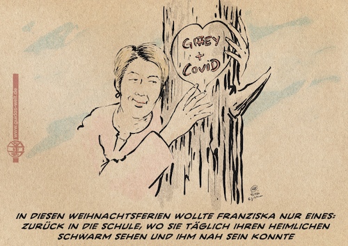 Cartoon: Giffey unheimlich verknallt (medium) by Guido Kuehn tagged giffey,corona,covid,giffey,corona,covid