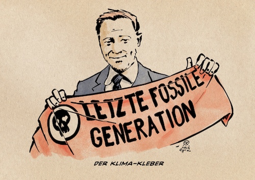 Cartoon: Klima-Kleber Lindner (medium) by Guido Kuehn tagged lindner,fdp,klima,umwelt,zukunft,lindner,fdp,klima,umwelt,zukunft