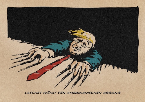 Cartoon: Laschets Abgang (medium) by Guido Kuehn tagged laschet,union,wahl,btw2021,laschet,union,wahl,btw2021