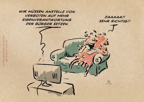 Cartoon: Logik in Zeiten der Pandemie (medium) by Guido Kuehn tagged corona,covid,lockdown,corona,covid,lockdown