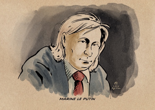Cartoon: Marine Le Putin (medium) by Guido Kuehn tagged le,pen,macron,wahlen,frankreich,russland,europa,le,pen,macron,wahlen,frankreich,russland,europa