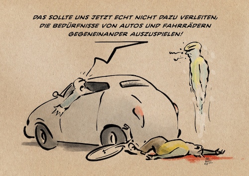 Cartoon: Mobile Bedürfnisträger (medium) by Guido Kuehn tagged mobilitätswende,verkehrswende,fdp,auto,pkw,fahhrad,mobilitätswende,verkehrswende,fdp,auto,pkw,fahhrad