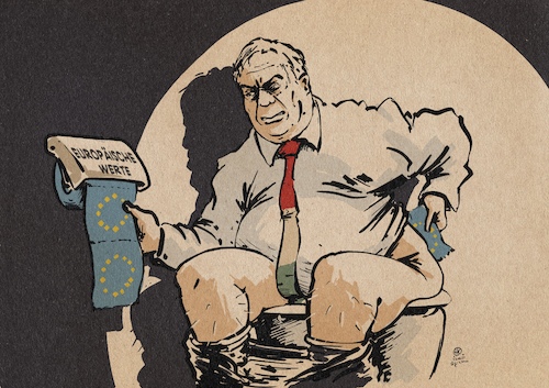 Cartoon: Orban sitzt es wieder aus (medium) by Guido Kuehn tagged orban,eu,werte,homophopie,orban,eu,werte,homophopie