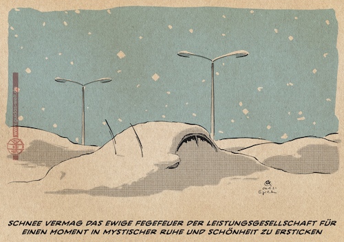 Cartoon: Schnee (medium) by Guido Kuehn tagged schnee,schnee