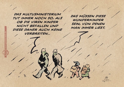 Cartoon: Wir Wunderkinder (medium) by Guido Kuehn tagged covid,corona,schuken,kitas,lockdown,covid,corona,schuken,kitas,lockdown