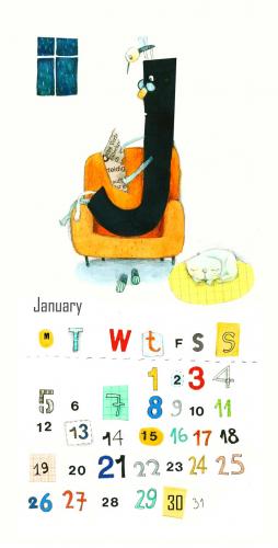 Cartoon: J - is for January (medium) by jenny tagged calendar,2009