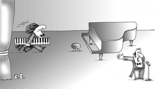 Cartoon: Keyboard (medium) by Sergey Ermilov tagged keyboard,music,concert