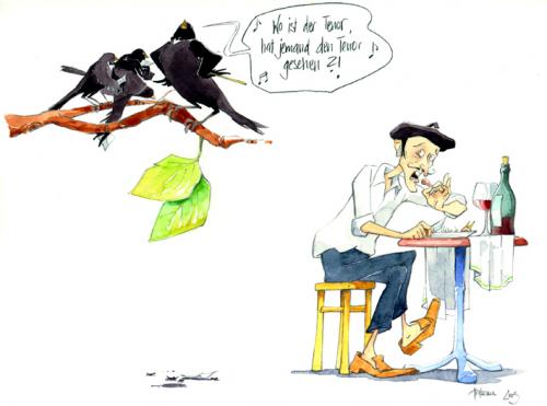 Cartoon: Singvögel (medium) by Jörg Halsema tagged cartoon,
