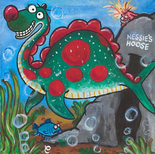 Cartoon: The Loch Ness Monster (medium) by dotmund tagged loch,ness,monster
