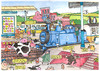 Cartoon: The railway station (small) by dotmund tagged railway,station