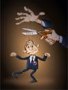 Cartoon: No strings attached (small) by gnurf tagged bush,puppet,strings,scissors,hands,2009,caricature