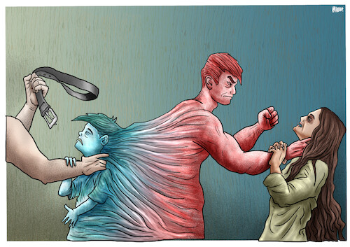 Cartoon: Violence against women (medium) by miguelmorales tagged violence,against,women,violence,against,women