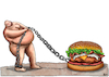 Cartoon: Food Slaves (small) by miguelmorales tagged eating,disorders,food,obesity,health,problem