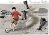 Cartoon: Football in times of war (small) by miguelmorales tagged football,soccer,war,conflict,children,playing,qatar2022