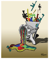 Cartoon: MasterPEACE (small) by miguelmorales tagged no,war,masterpeace,peace,conflict,paint,acrilic,oleo,weapon
