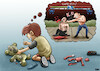 Cartoon: Violence and video games (small) by miguelmorales tagged violence,videogames,family,kids,technology,mental,health