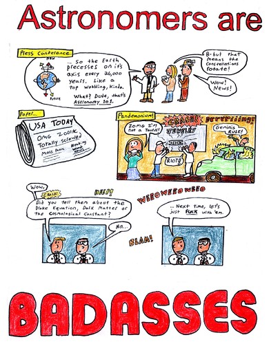 Cartoon: Astronomers Are BadAsses (medium) by QuickDraw tagged ophiuchus,astronomy,astrology,zodiac,newzodiac