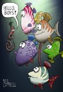 Cartoon: Gone fishing (small) by campbell tagged worm fish fishing underwater
