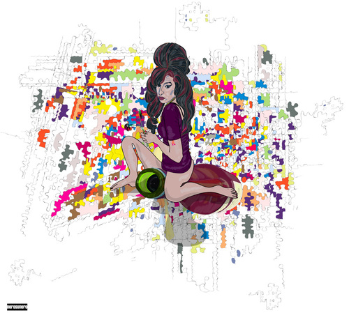 Cartoon: Amy Winehouse (medium) by nerosunero tagged winehouse,amy,singer