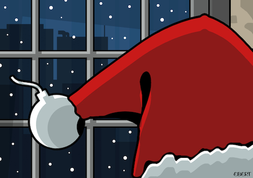 Cartoon: Merry Christmas (medium) by Enrico Bertuccioli tagged christmas,christmasholidays,holiday,bomb,explosive,politicalcartoon,editorialcartoon,christmas,christmasholidays,holiday,bomb,explosive,politicalcartoon,editorialcartoon