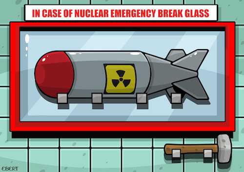 Cartoon: Nuclear emergency (medium) by Enrico Bertuccioli tagged atomic,nuclear,bomb,atomicbombing,energy,power,political,war,threat,safety,security,humanity,humanbeings,menace,global,world,government,destruction,atomic,nuclear,bomb,atomicbombing,energy,power,political,war,threat,safety,security,humanity,humanbeings,menace,global,world,government,destruction